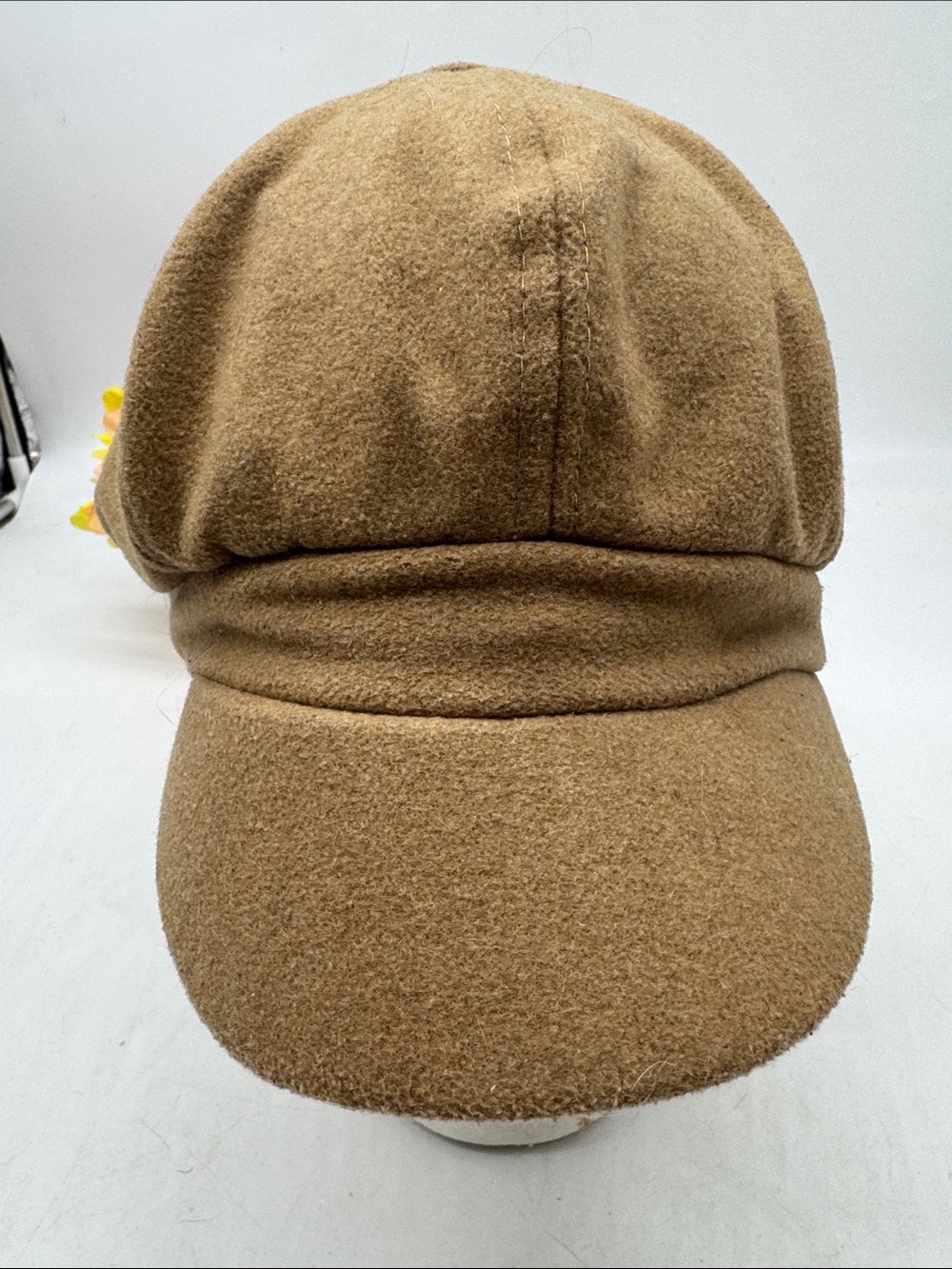 Tan Wool Page Boy Cap - Picture 2 of 4